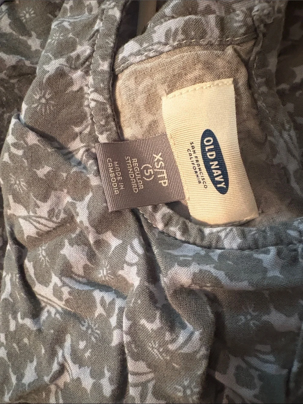 Girls' Old Navy Blue Floral Peasant Dress
